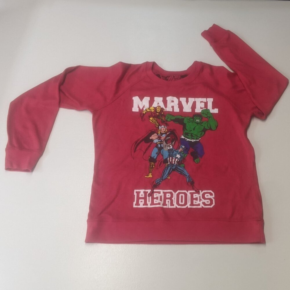 Marvel Comic Heroes Reversible Sweatshirt Red and Black *Size Youth XL/Adult S